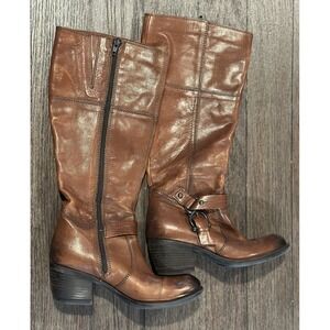Clarks Harness Riding Western Tall Boots Girls Size 3, GUC